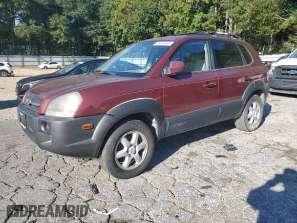 2005 Hyundai Tucson GLS with VIN KM8JN12D15U141358, listed as a Copart auction lot 73715334 with 173,503 mi miles and Salvage title. Bid and sale history available at DreamBid. Image 1.