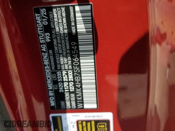 ✅ 2025 Mercedes-Benz CLE 300 • VIN: W1KMK4HB7SF064549 • Lot: 67020515. Wystawiony na Copart z przebiegiem 2 482 mil. Bezpłatny archiwum sprzedaży aukcyjnych z USA i szczegółowy raport historii pojazdu na DreamBid. Zdjęcie 13.