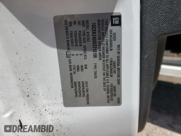 ✅ 2009 Chevrolet Silverado 1500 • VIN: 1GCEK24009Z212198 • Лот: 65691485. Опубликован ранее на Copart с пробегом 109 247 миль. Бесплатный доступ к архиву аукционных продаж из США и подробный отчёт об истории автомобиля на DreamBid. Изображение 12.