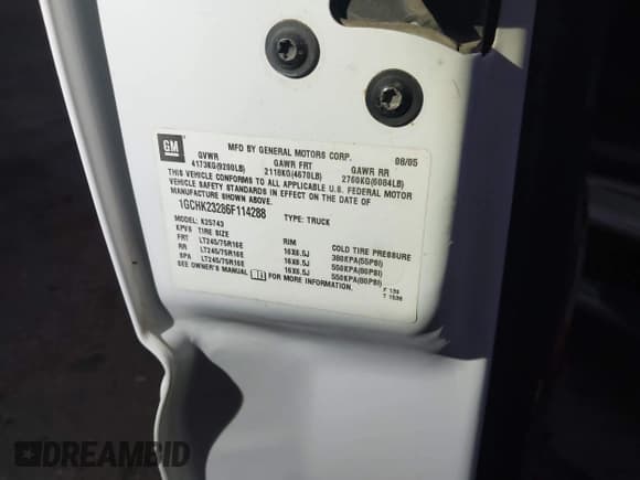 ✅ 2006 Chevrolet Silverado 2500HD LT1 • VIN: 1GCHK23286F114288 • Лот: 43728466. Опубликован ранее на IAAI с пробегом 317 055 миль. Бесплатный доступ к архиву аукционных продаж из США и подробный отчёт об истории автомобиля на DreamBid. Изображение 9.