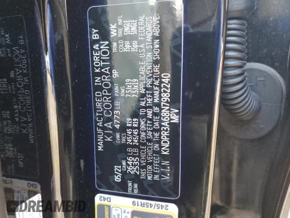 ✅ 2022 Kia Sportage SX Turbo • VIN: KNDPR3A68N7982240 • Lot: 87189194. Wystawiony na Copart z przebiegiem Nie podano. Bezpłatny archiwum sprzedaży aukcyjnych z USA i szczegółowy raport historii pojazdu na DreamBid. Zdjęcie 15.