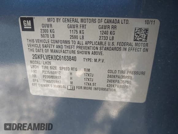 ✅ 2012 GMC Terrain SLT-1 • VIN: 2GKFLVEK0C6163840 • Lot: 43393687. Wystawiony na IAAI z przebiegiem 128 600 mil. Bezpłatny archiwum sprzedaży aukcyjnych z USA i szczegółowy raport historii pojazdu na DreamBid. Zdjęcie 9.