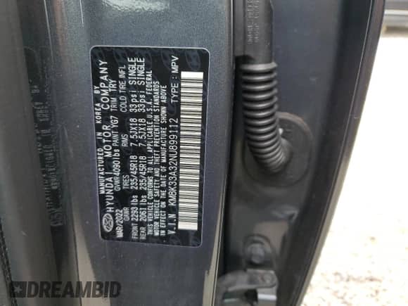 2022 Hyundai Kona N Line с VIN KM8K33A32NU899112, выставлен на аукционе Copart как лот 64380292 с пробегом Не указан миль и . История ставок и продаж доступна на DreamBid. Изображение 10.