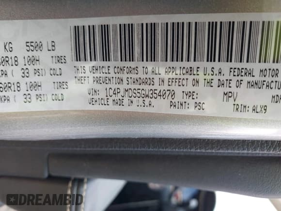 ✅ 2016 Jeep Cherokee Limited • VIN: 1C4PJMDS5GW354070 • Lot: 39934374. Wystawiony na IAAI z przebiegiem 74 985 mil. Bezpłatny archiwum sprzedaży aukcyjnych z USA i szczegółowy raport historii pojazdu na DreamBid. Zdjęcie 9.