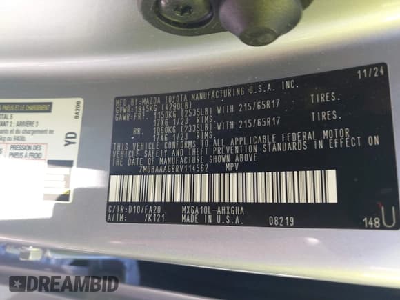 ✅ 2024 Toyota Corolla Cross LE • VIN: 7MUBAAAG8RV114562 • Lot: 43444645. Listed on IAAI with 21,058 mi. Free auction sales archive from the USA and detailed vehicle history report at DreamBid. Image 9.