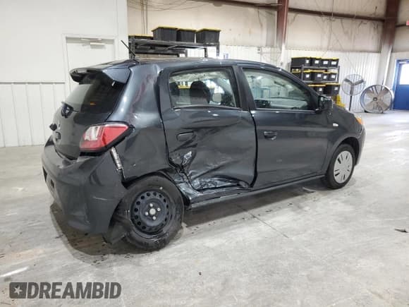 ✅ 2024 Mitsubishi Mirage ES • VIN: ML32AUHJ0RH033608 • Lot: 93326545. Listed on Copart with 21,036 mi. Free auction sales archive from the USA and detailed vehicle history report at DreamBid. Image 3.