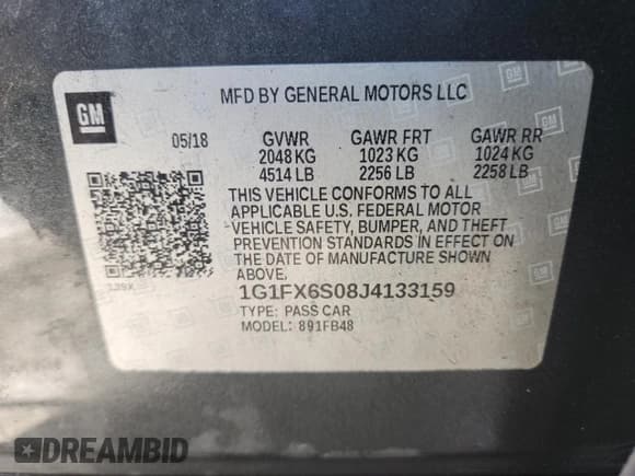 ✅ 2018 Chevrolet Bolt EV Premier • VIN: 1G1FX6S08J4133159 • Lot: 90693355. Listed on Copart with 87,225 mi. Free auction sales archive from the USA and detailed vehicle history report at DreamBid. Image 13.