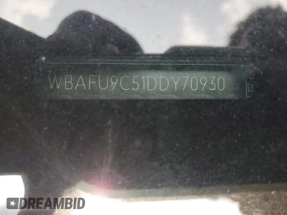 ✅ 2013 BMW 5 Series 550i xDrive • VIN: WBAFU9C51DDY70930 • Lot: 71580755. Listed on Copart with 127,406 mi. Free auction sales archive from the USA and detailed vehicle history report at DreamBid. Image 12.