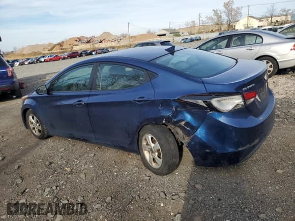 ✅ 2015 Hyundai Elantra SE • VIN: 5NPDH4AE5FH650434 • Lot: 91668955. Listed on Copart with 217,834 mi. Free auction sales archive from the USA and detailed vehicle history report at DreamBid. Image 2.