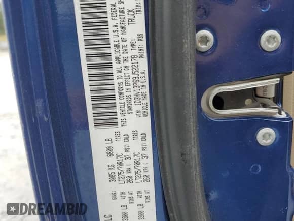 2009 Dodge 1500 TRX z VIN 1D3HV13P69J522178, wystawiony jako Copart lot #71812214 z przebiegiem 191 367 mil mil oraz Szkoda całkowita • Salvage title. Historia ofert i sprzedaży dostępna na DreamBid. Obrazek 14.