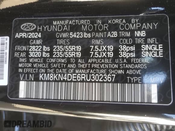 2024 Hyundai Ioniq 5 SEL z VIN KM8KN4DE6RU302367, wystawiony jako Copart lot #75033344 z przebiegiem 2 183 mil mil oraz Szkoda całkowita • Salvage title. Historia ofert i sprzedaży dostępna na DreamBid. Obrazek 12.