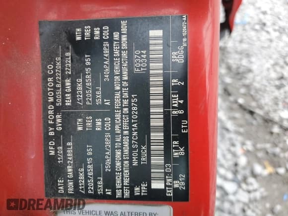 ✅ 2010 Ford Transit Connect XL • VIN: NM0LS7CN1AT028751 • Lot: 69807645. Listed on Copart with 205,128 mi. Free auction sales archive from the USA and detailed vehicle history report at DreamBid. Image 13.