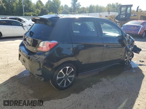 ✅ 2024 Mitsubishi Mirage Black Edition • VIN: ML32AWHJ7RH003677 • Lot: 86534975. Listed on Copart with 37,392 mi. Free auction sales archive from the USA and detailed vehicle history report at DreamBid. Image 3.