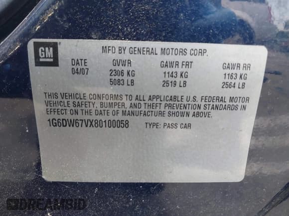 ✅ 2008 Cadillac STS AWD • VIN: 1G6DW67VX80100058 • Lot: 42663694. Listed on IAAI with 142,150 mi. Free auction sales archive from the USA and detailed vehicle history report at DreamBid. Image 9.