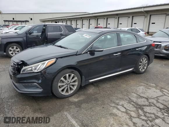 ✅ 2016 Hyundai Sonata Sport • VIN: 5NPE34AF9GH267125 • Lot: 89661705. Listed on Copart with 147,304 mi. Free auction sales archive from the USA and detailed vehicle history report at DreamBid. Image 1.
