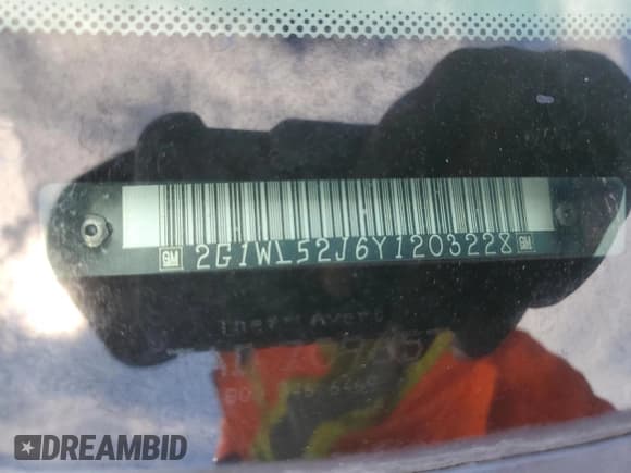 ✅ 2000 Chevrolet Lumina • VIN: 2G1WL52J6Y1203228 • Лот: 69234644. Опубликован ранее на Copart с пробегом 120 802 миль. Бесплатный доступ к архиву аукционных продаж из США и подробный отчёт об истории автомобиля на DreamBid. Изображение 12.