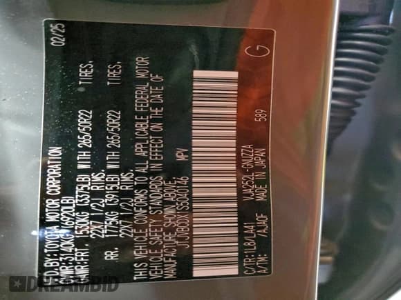 ✅ 2025 Lexus GX 550 Luxury+ • VIN: JTJVBCDX1S5040146 • Lot: 85330865. Wystawiony na Copart z przebiegiem Nie podano. Bezpłatny archiwum sprzedaży aukcyjnych z USA i szczegółowy raport historii pojazdu na DreamBid. Zdjęcie 13.