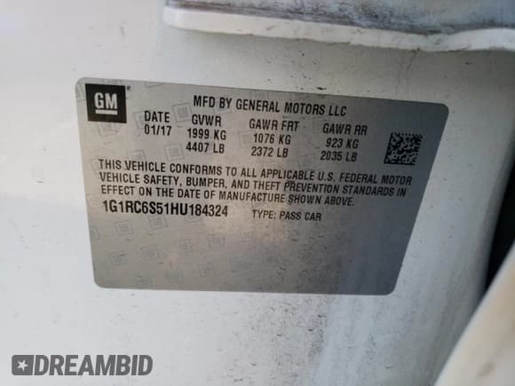 ✅ 2017 Chevrolet Volt LT • VIN: 1G1RC6S51HU184324 • Lot: 80179613. Wystawiony na Copart z przebiegiem 70 066 mil. Bezpłatny archiwum sprzedaży aukcyjnych z USA i szczegółowy raport historii pojazdu na DreamBid. Zdjęcie 14.