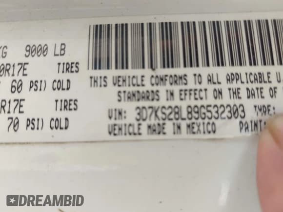 ✅ 2009 Dodge 2500 SLT • VIN: 3D7KS28L89G532303 • Лот: 42448581. Опубликован ранее на IAAI с пробегом 213 897 миль. Бесплатный доступ к архиву аукционных продаж из США и подробный отчёт об истории автомобиля на DreamBid. Изображение 9.