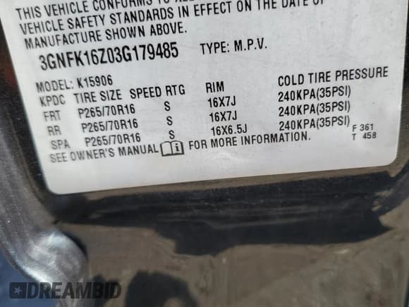 ✅ 2003 Chevrolet Suburban Z71 • VIN: 3GNFK16Z03G179485 • Lot: 70593555. Wystawiony na Copart z przebiegiem 203 634 mil. Bezpłatny archiwum sprzedaży aukcyjnych z USA i szczegółowy raport historii pojazdu na DreamBid. Zdjęcie 13.