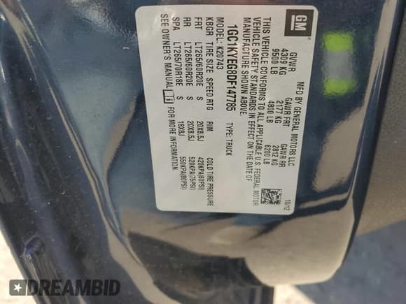 ✅ 2013 Chevrolet Silverado 2500HD LTZ • VIN: 1GC1KYEG8DF147785 • Lot: 85494534. Listed on Copart with Not provided. Free auction sales archive from the USA and detailed vehicle history report at DreamBid. Image 14.