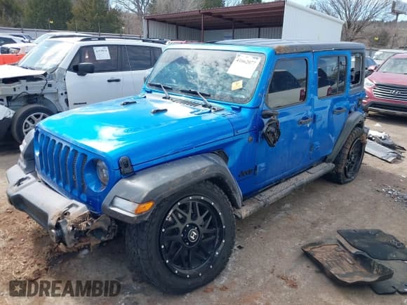 ✅ 2023 Jeep Wrangler Sport S • VIN: 1C4HJXDN6PW592915 • Lot: 41662077. Wystawiony na IAAI z przebiegiem 43 129 mil. Bezpłatny archiwum sprzedaży aukcyjnych z USA i szczegółowy raport historii pojazdu na DreamBid. Zdjęcie 2.