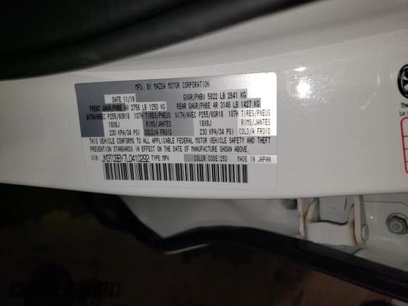 ✅ 2020 Mazda CX-9 Sport • VIN: JM3TCBBY7L0410292 • Lot: 42174323. Wystawiony na Copart z przebiegiem 15 043 mil. Bezpłatny archiwum sprzedaży aukcyjnych z USA i szczegółowy raport historii pojazdu na DreamBid. Zdjęcie 12.