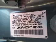 ✅ 2007 Honda Civic LX • VIN: 2HGFA16547H315066 • Лот: 82526705. Опубликован ранее на Copart с пробегом 214 228 миль. Бесплатный доступ к архиву аукционных продаж из США и подробный отчёт об истории автомобиля на DreamBid. Изображение 13.