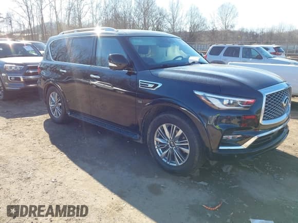 ✅ 2020 Infiniti QX80 Luxe • VIN: JN8AZ2NE4L9254440 • Lot: 41445636. Wystawiony na IAAI z przebiegiem 95 109 mil. Bezpłatny archiwum sprzedaży aukcyjnych z USA i szczegółowy raport historii pojazdu na DreamBid. Zdjęcie 1.