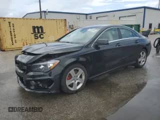 2015 Mercedes-Benz CLA 250 with VIN WDDSJ4EB1FN171283, listed as a Copart auction lot 85162585 with 133,000 mi miles and Salvage title. Bid and sale history available at DreamBid. Image 1.