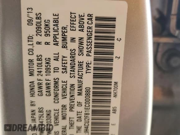 ✅ 2014 Acura TSX Special Edition • VIN: JH4CU2F81EC000880 • Lot: 50012415. Wystawiony na Copart z przebiegiem 147 110 mil. Bezpłatny archiwum sprzedaży aukcyjnych z USA i szczegółowy raport historii pojazdu na DreamBid. Zdjęcie 12.