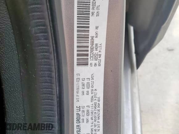 2013 Dodge Avenger SE with VIN 1C3CDZAB8DN666946, listed as a Copart auction lot 70590785 with 173,172 mi miles and Salvage title. Bid and sale history available at DreamBid. Image 12.