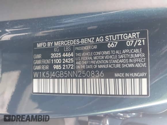 2022 Mercedes-Benz CLA 250 с VIN W1K5J4GB5NN250836, выставлен на аукционе IAAI как лот 41893875 с пробегом 10 693 миль миль и . История ставок и продаж доступна на DreamBid. Изображение 9.