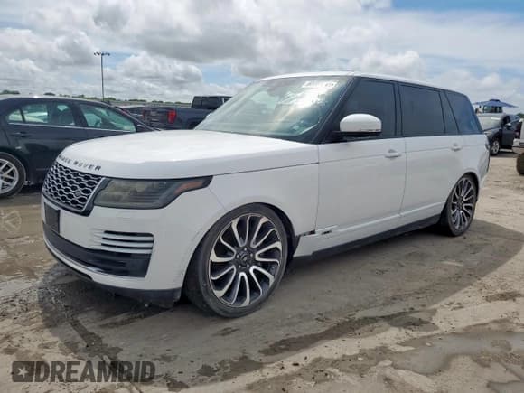 ✅ 2018 Land Rover Range Rover • VIN: SALGS5RE4JA381585 • Лот: 60963545. Опубликован ранее на Copart с пробегом 76 529 миль. Бесплатный доступ к архиву аукционных продаж из США и подробный отчёт об истории автомобиля на DreamBid. Изображение 1.
