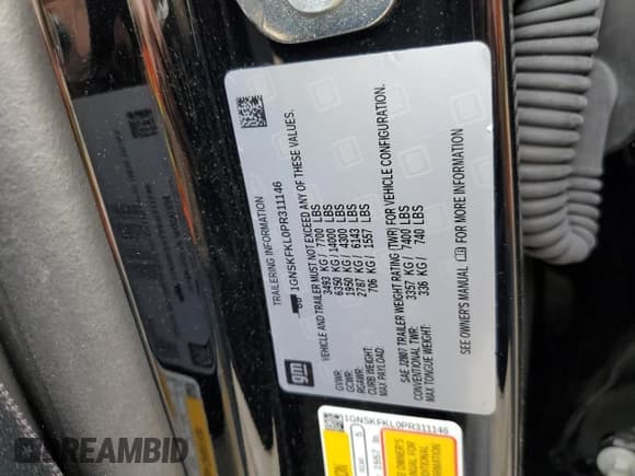 ✅ 2023 Chevrolet Suburban Premier • VIN: 1GNSKFKL0PR311146 • Lot: 60216154. Wystawiony na Copart z przebiegiem Nie podano. Bezpłatny archiwum sprzedaży aukcyjnych z USA i szczegółowy raport historii pojazdu na DreamBid. Zdjęcie 15.