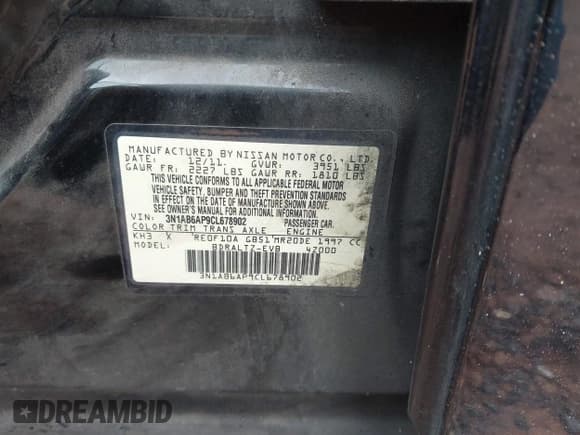 ✅ 2012 Nissan Sentra SR • VIN: 3N1AB6AP9CL678902 • Lot: 43570270. Listed on IAAI with 140,716 mi. Free auction sales archive from the USA and detailed vehicle history report at DreamBid. Image 9.