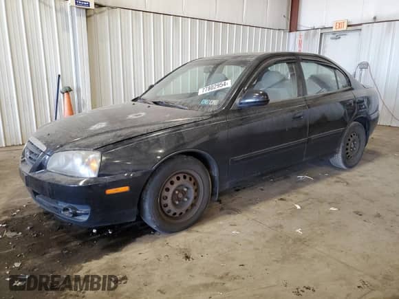 2006 Hyundai Elantra GLS z VIN KMHDN46D16U202797, wystawiony jako Copart lot #77802954 z przebiegiem 156 712 mil mil oraz Szkoda całkowita • Salvage title. Historia ofert i sprzedaży dostępna na DreamBid. Obrazek 1.