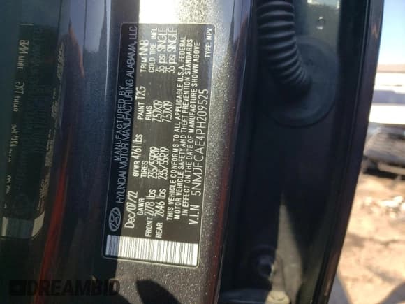 ✅ 2023 Hyundai Tucson SEL • VIN: 5NMJFCAE4PH209525 • Lot: 68036544. Wystawiony na Copart z przebiegiem Nie podano. Bezpłatny archiwum sprzedaży aukcyjnych z USA i szczegółowy raport historii pojazdu na DreamBid. Zdjęcie 12.