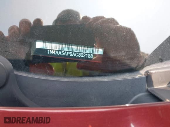 ✅ 2010 Nissan Maxima SV • VIN: 1N4AA5AP9AC802188 • Lot: 42441259. Listed on IAAI with 206,443 mi. Free auction sales archive from the USA and detailed vehicle history report at DreamBid. Image 12.