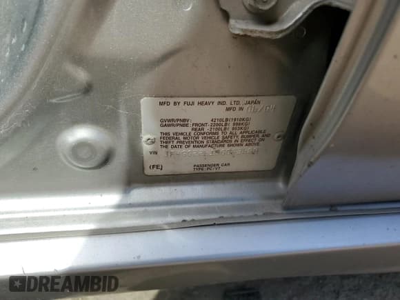 ✅ 2005 Saab 9-2X Aero • VIN: JF4GG22615G053689 • Lot: 50872655. Wystawiony na Copart z przebiegiem 196 899 mil. Bezpłatny archiwum sprzedaży aukcyjnych z USA i szczegółowy raport historii pojazdu na DreamBid. Zdjęcie 12.