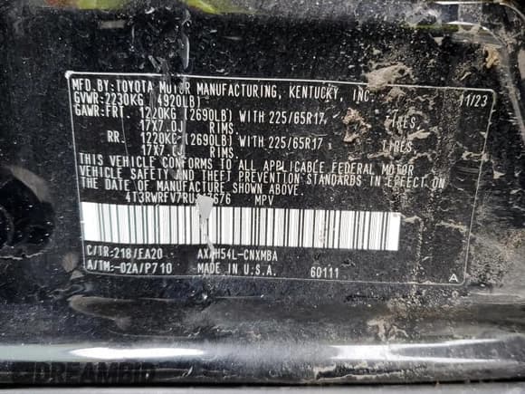 ✅ 2024 Toyota RAV4 Hybrid XLE • VIN: 4T3RWRFV7RU117676 • Лот: 91516535. Опубликован ранее на Copart с пробегом 42 205 миль. Бесплатный доступ к архиву аукционных продаж из США и подробный отчёт об истории автомобиля на DreamBid. Изображение 13.