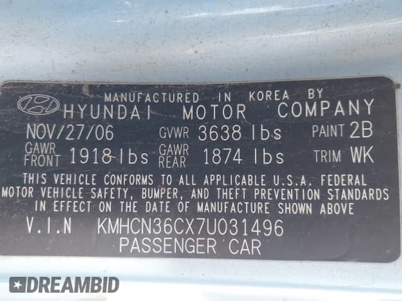 ✅ 2007 Hyundai Accent SE • VIN: KMHCN36CX7U031496 • Лот: 41811183. Опубликован ранее на IAAI с пробегом 201 740 миль. Бесплатный доступ к архиву аукционных продаж из США и подробный отчёт об истории автомобиля на DreamBid. Изображение 9.