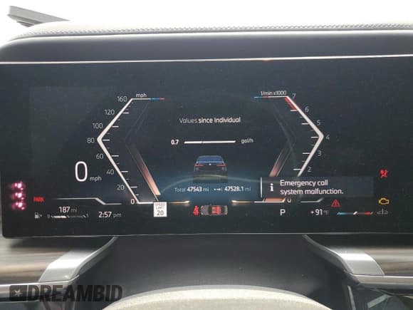 ✅ 2024 BMW 7 Series 760i xDrive • VIN: WBA33EJ02RCP63291 • Lot: 58191315. Wystawiony na Copart z przebiegiem 47 543 mil. Bezpłatny archiwum sprzedaży aukcyjnych z USA i szczegółowy raport historii pojazdu na DreamBid. Zdjęcie 9.