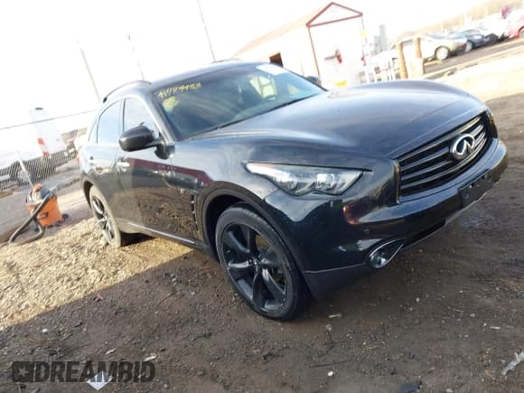 ✅ 2016 Infiniti QX70 • VIN: JN8CS1MW9GM400206 • Lot: 41779433. Listed on IAAI with 108,098 mi. Free auction sales archive from the USA and detailed vehicle history report at DreamBid. Image 1.