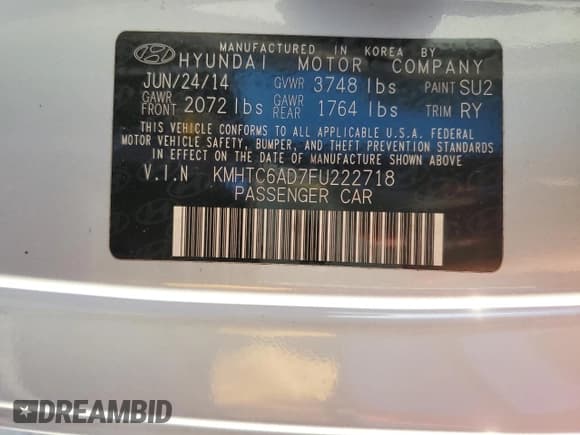 ✅ 2015 Hyundai Veloster • VIN: KMHTC6AD7FU222718 • Lot: 78081144. Wystawiony na Copart z przebiegiem 44 078 mil. Bezpłatny archiwum sprzedaży aukcyjnych z USA i szczegółowy raport historii pojazdu na DreamBid. Zdjęcie 12.