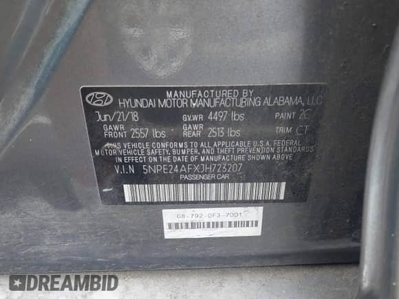 2018 Hyundai Sonata SE с VIN 5NPE24AFXJH723207, выставлен на аукционе IAAI как лот 43296720 с пробегом Не указан миль и . История ставок и продаж доступна на DreamBid. Изображение 9.