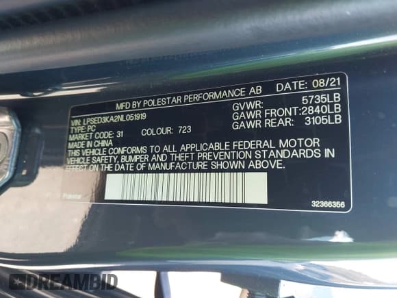 ✅ 2022 Polestar 2 • VIN: LPSED3KA2NL051919 • Lot: 43494778. Wystawiony na IAAI z przebiegiem 12 395 mil. Bezpłatny archiwum sprzedaży aukcyjnych z USA i szczegółowy raport historii pojazdu na DreamBid. Zdjęcie 9.