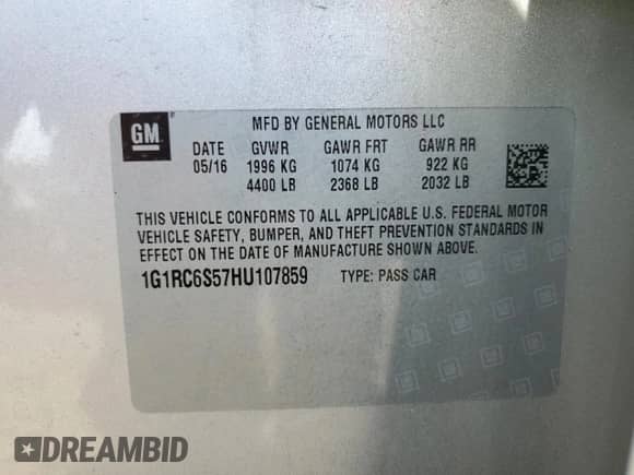 2017 Chevrolet Volt LT z VIN 1G1RC6S57HU107859, wystawiony jako Copart lot #52026923 z przebiegiem 62 719 mil mil oraz . Historia ofert i sprzedaży dostępna na DreamBid. Obrazek 13.