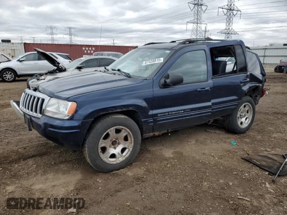 ✅ 2004 Jeep Grand Cherokee Limited • VIN: 1J4GW58N94C205843 • Лот: 87428815. Опубликован ранее на Copart с пробегом Не указан. Бесплатный доступ к архиву аукционных продаж из США и подробный отчёт об истории автомобиля на DreamBid. Изображение 1.