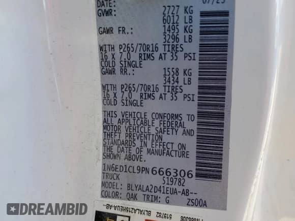 2023 Nissan Frontier S with VIN 1N6ED1CL9PN666306, listed as a Copart auction lot 90712585 with 24,472 mi miles and Clean title. Bid and sale history available at DreamBid. Image 12.